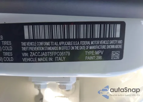 2015 Jeep Renegade Latitude from USA, damaged, VIN ZACCJABT5FPC06179